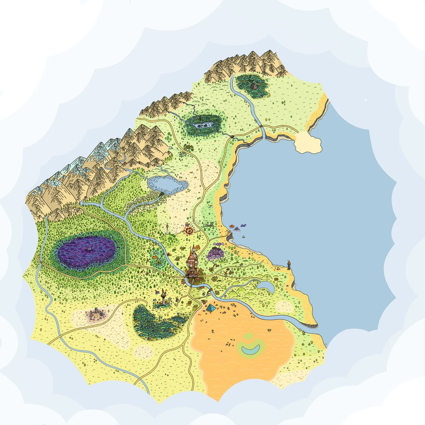 Carte du monde de Donjons & Chatons